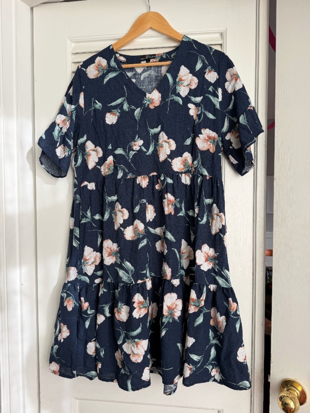 Nursing Queen Floral Nursing Dress Hidden Zip Breastfeeding Dress Large